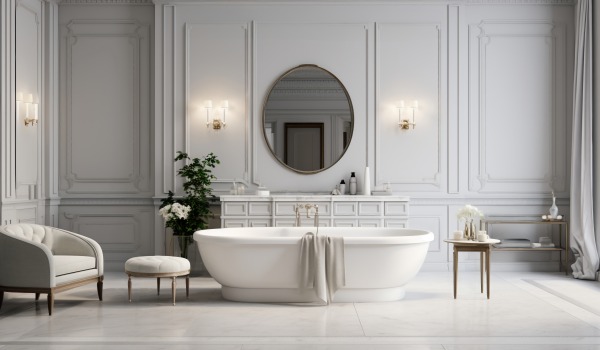 Luksus w wersji soft - modna łazienka w stylu glamour