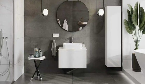 Minimalistyczna łazienka w stylu nowoczesnym