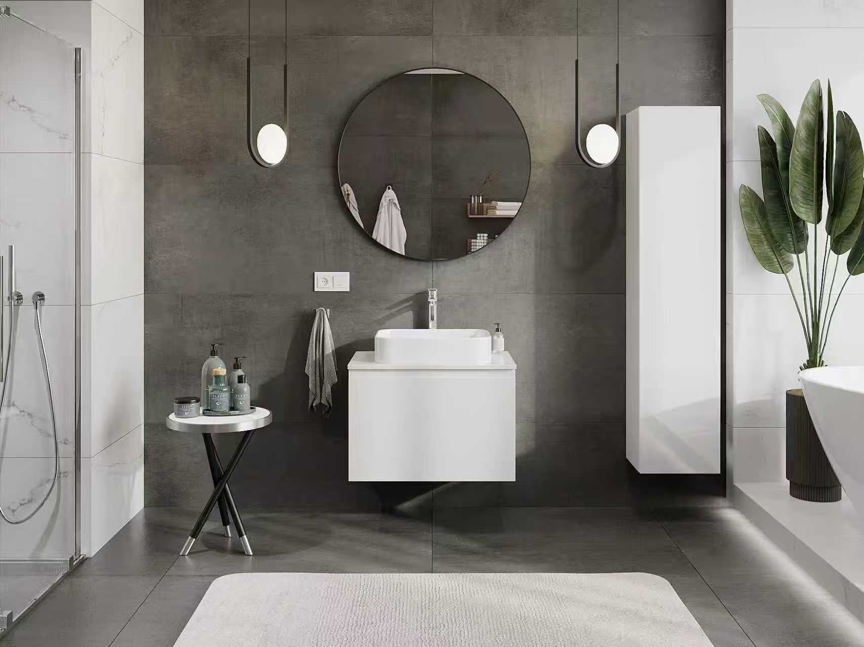 Minimalistyczna łazienka w stylu nowoczesnym