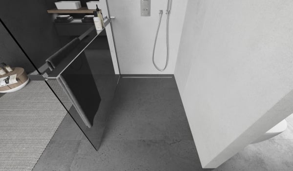 Ścianka prysznicowa z półką w nowoczesnym stylu